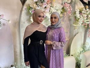 Gaya Millen Cyrus Pakai Hijab di Pengajian 4 Bulanan Aurel, Bikin Salfok