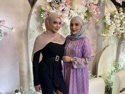 Gaya Millen Cyrus Pakai Hijab di Pengajian 4 Bulanan Aurel, Bikin Salfok