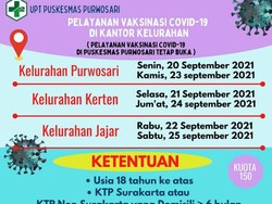 Info Vaksin Solo, Lur! Berikut Ini Jadwal dan Lokasinya