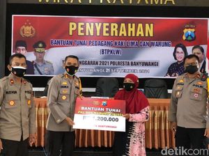 Puluhan PKL dan Pemilik Warung di Banyuwangi Dapat Bantuan Tunai
