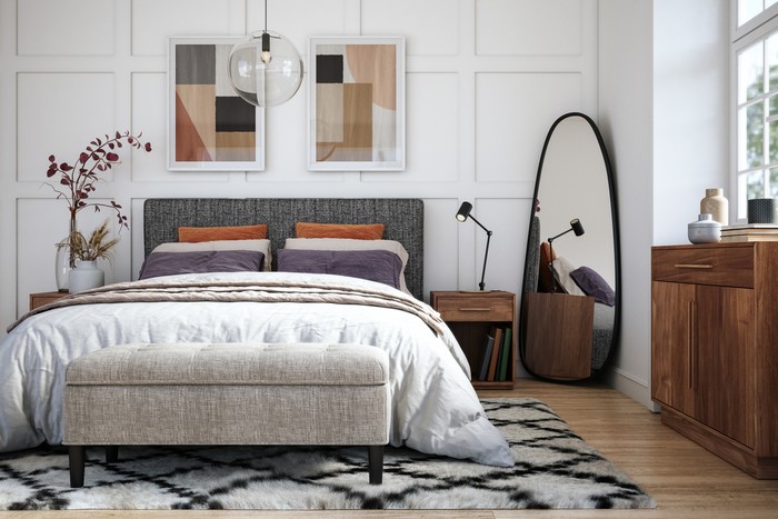 Desain lampu kamar tidur aesthetic dan minimalis. Foto: Dok. iStock
