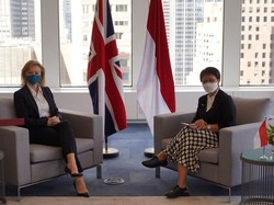 Retno Bahas Pemulihan Ekonomi Bareng Menlu Inggris & Presiden MU PBB
