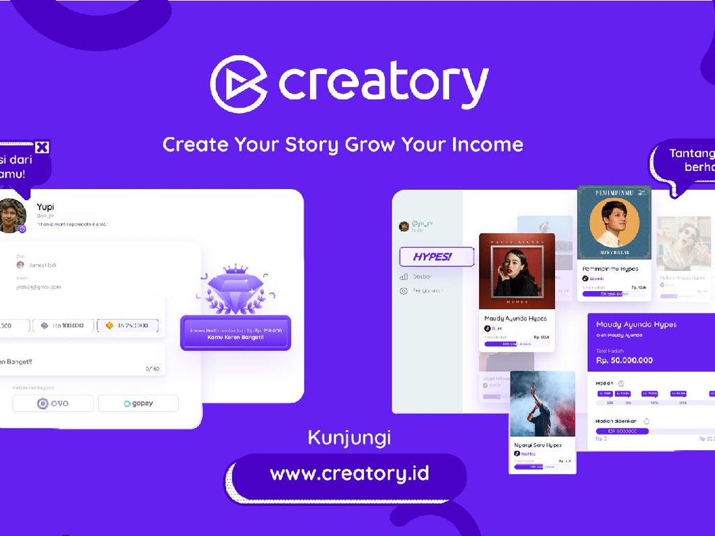 Creatory Jadi Plaform Digital Dukung Konten Kreator Indonesia