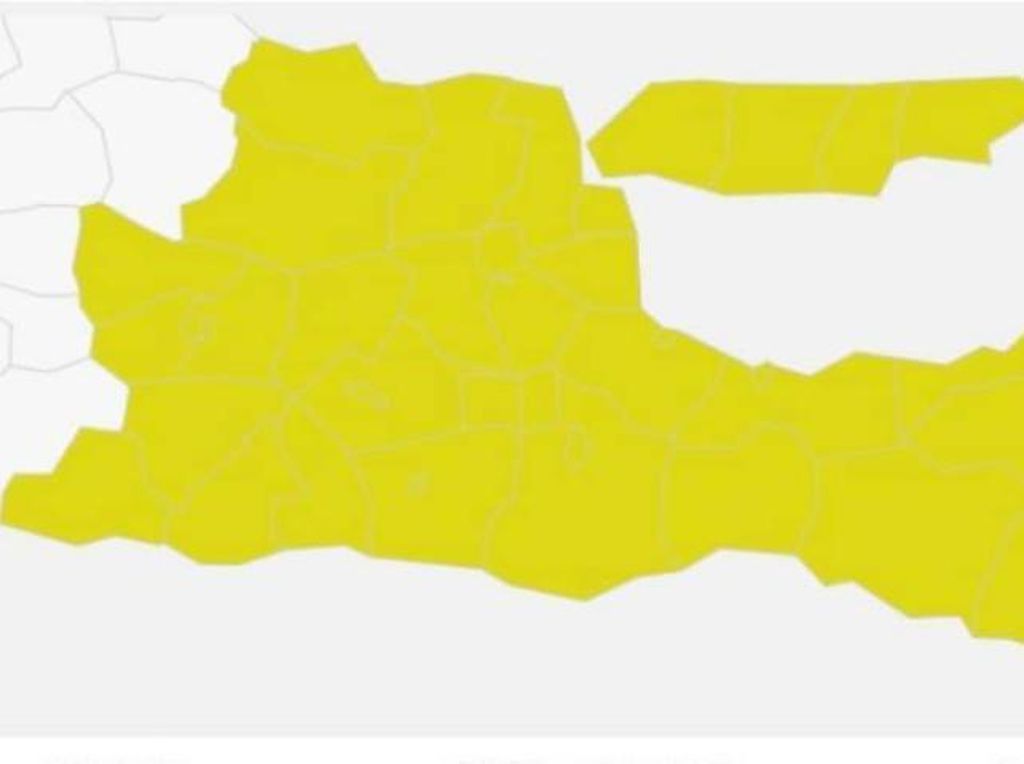 Jatim Terbebas dari Zona Oranye COVID-19, Semua Daerah Kuning Jatim Terbebas dari Zona Oranye COVID-19, Semua Daerah Kuning