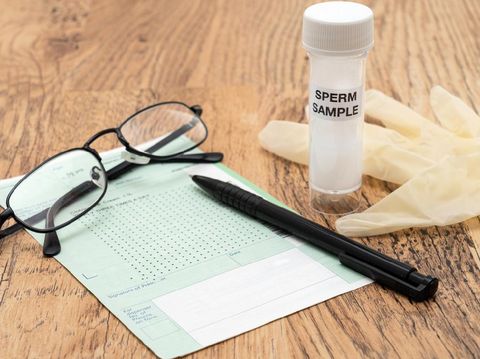 A sample of donor sperm and a doctors prescription