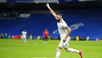 Benzema juga terus jadi andalan di Real Madrid. Di Liga Spanyol sementara ini sudah mengoleksi sembilan gol dan tujuh assist dari delapan laga (AP)