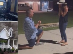 Viral Kisah Pria Lamar Kekasih saat Rumahnya Kebakaran