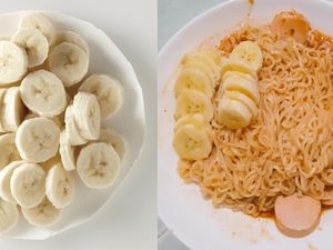 Pamer Makan Mie Instan Pedas Campur Pisang, Netizen Jadi Mual