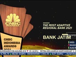 Terus Berinovasi, bankjatim Raih The Most Adaptive Regional Bank