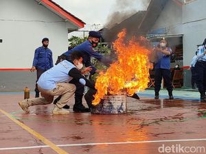 Lapas Ciamis Gelar Latihan Antisipasi Kebakaran