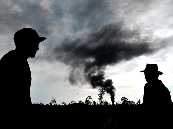 Asap Membubung Kala Sumur Minyak Ilegal di Batanghari Terbakar