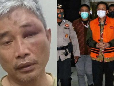 Foto Pekan Ini: Azis Syamsuddin Diborgol-Kace Lebam Dianiaya Napoleon