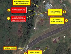 Peta Lokasi Anggota Brimob Gugur Ditembak KKB di Kiwirok Papua