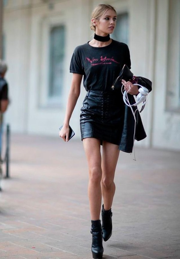 Ide padupadan rok kulit