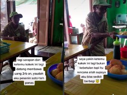 Bawa Uang Rp 2.000 saat Makan Soto, Kakek Ini Ditraktir Makan