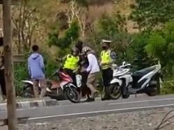 Viral Video Anggota Polantas Bima Pukul-Tendang Pemotor, Kapolres Minta Maaf
