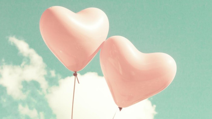 Ilustrasi balon lambang cinta Ilustrasi balon lambang cinta