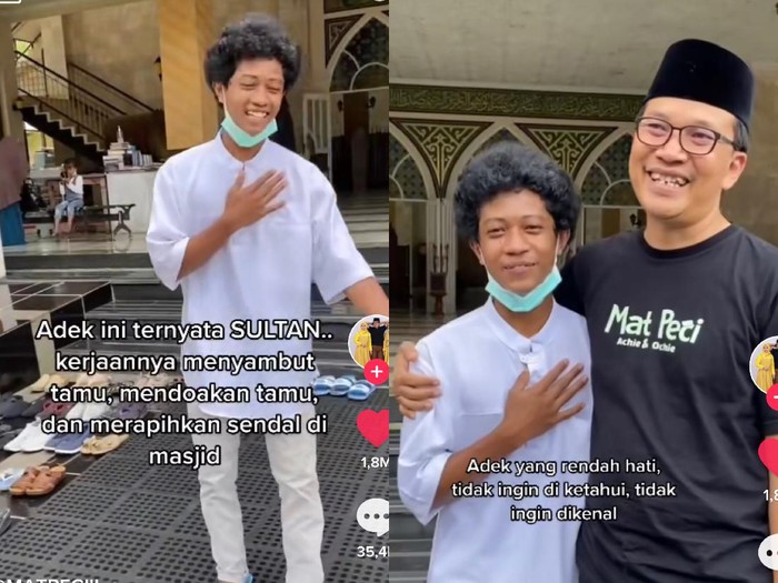 Kisah anak pemilik masjid viral di media sosial.