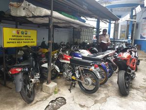 Puluhan Motor Knalpot Brong Terjaring Razia di Kota Malang