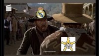 Satu lagi meme ala koboi usai Sheriff menang di kandang Real Madrid. (Foto: dok. Twitter)