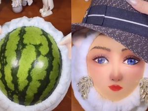 Viral Semangka Didandani Jadi Wanita Cantik Ini Bikin Netizen Insecure!
