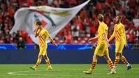 Barcelona belum terlihat meyakinkan sejauh ini. Dari enam laga di Liga Spanyol, Blaugrana menang tiga kali dan seri tiga kali. Di Liga Champions, mereka kalah dua kali beruntun dari Bayern Munich dan Benfica dengan skor sama masing-masing 0-3 (Getty Images)