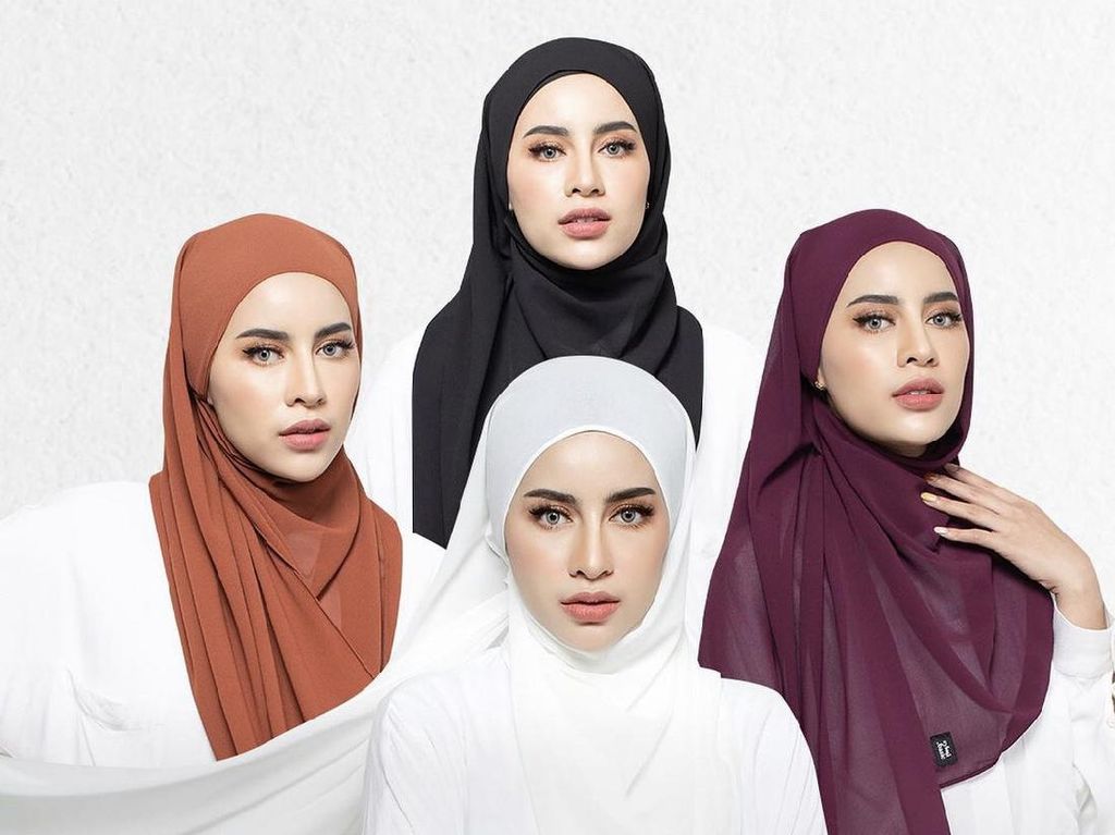 5 Tutorial Hijab Pashmina dan Segi Empat Instan Bikin Pipi Tirus