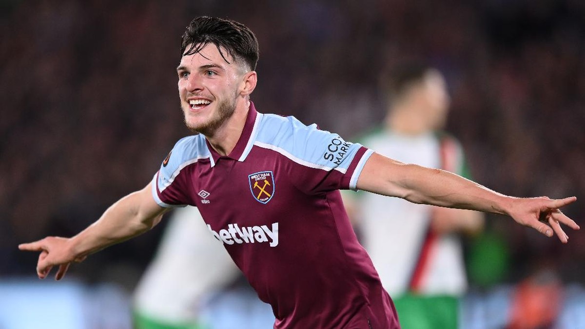 Gelandang West Ham United, Declan Rice. (Foto: Justin Setterfield/Getty Images)