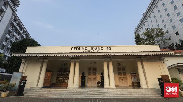 Museum Gedung Joang 45 kawasan Cikini, Jakarta, Rabu, 29 September 2021. CNNINdonesia/Adhi Wicaksono.