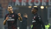 Di AC Milan, juga ada duet striker beda generasi. Mereka adalah Zlatan Ibrahimovic (39 tahun) dan Rafael Leao (22 tahun) (Getty Images)