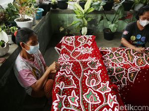 Mengenal Sulam Lidah Pengantin di Lampung