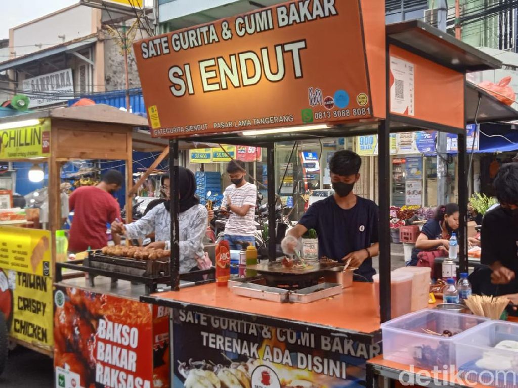 Laris di Pasar Lama Tangerang, Sate Gurita Si Endut Bisa Raih Rp 5 Juta/Hari