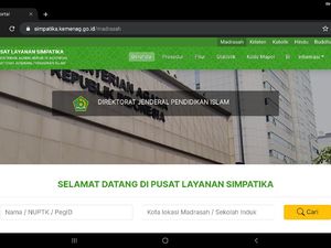 Login SIMPATIKA Kemenag 2021 untuk Cek Tunjungan Insentif Guru Madrasah Non PNS