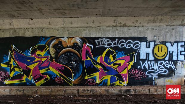 Terlepas dari elemen vandalisme karena dilakukan di ruang publik secara sembunyi-sembunyi, mural atau grafiti yang dicoretkan sebagai sarkasme utamanya berangkat dari sebuah kegelisahan, protes, dan kemarahan masyarakat. Minggu (3/9/2021). CNN Indonesia/Andry Novelino