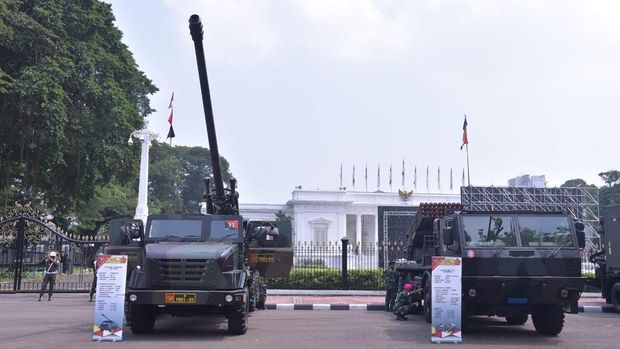 Gladi Bersih HUT ke-76 TNI Di Istana Merdeka