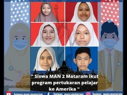 Alhamdulillah! 6 Siswa MAN 2 Mataram Dapat Beasiswa Belajar Gratis di AS
