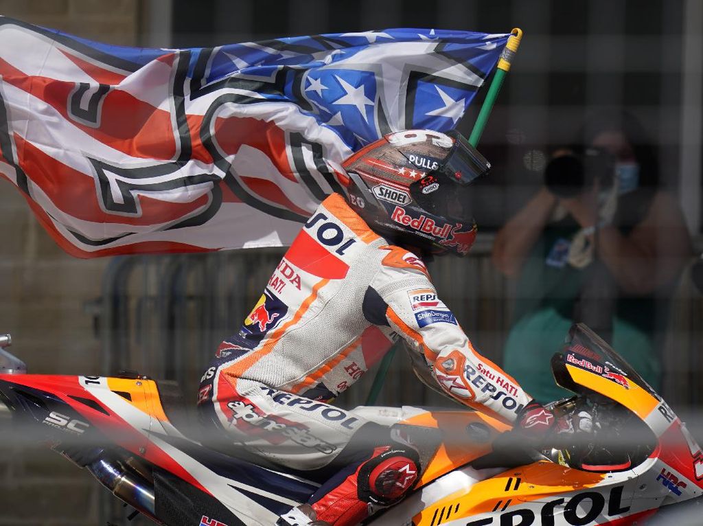 Hasil MotoGP AS 2021: Marquez Sempurna, Marquez Juara!