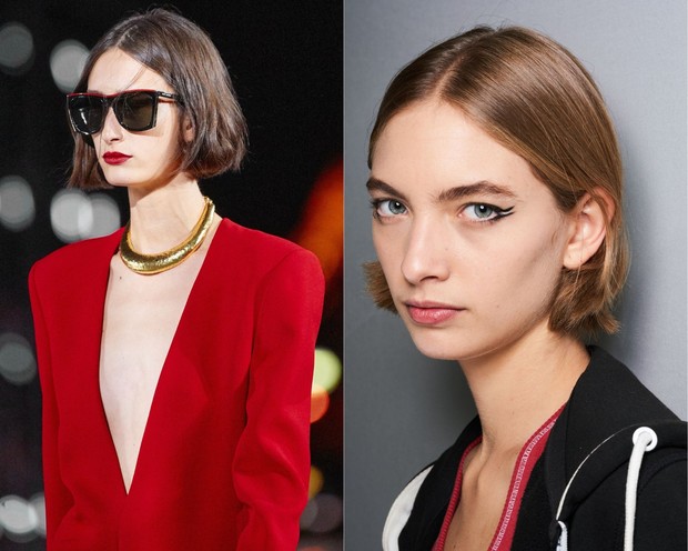 Rambut bob pendek pada Yves Saint Laurent dan Christian Dior/