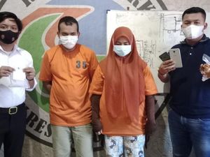 Kurir dan Istri Bandar Sabu di Labuhanbatu Ditangkap-100 Gram Sabu Disita