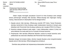 Pemkot Surabaya Akan Karantina Atlet yang Pulang dari PON XX Papua