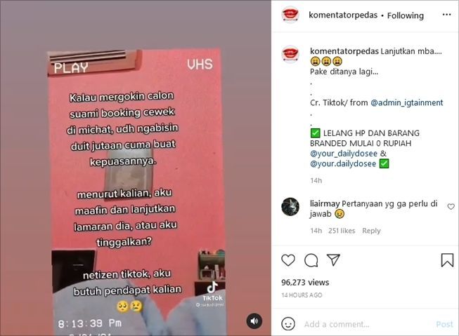 Curhat Calon Suami Suka 'Jajan' PSK, Wanita Ini Malah Bikin Geram Netizen