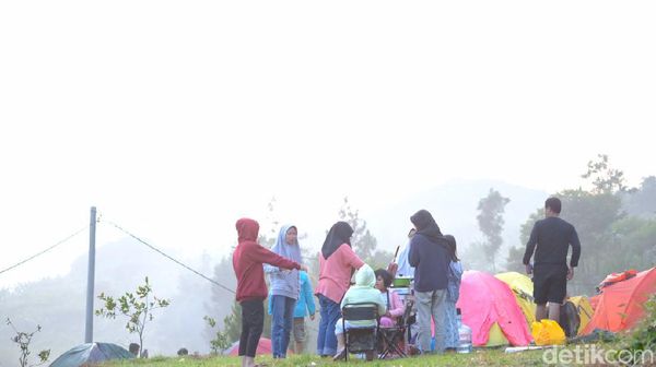 Foto: Kemping Asyik di Situ Rawa Gede Bogor Tanpa Pusing Sinyal HP