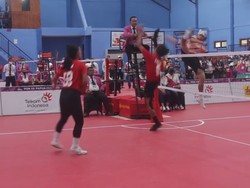 Momen Tim Takraw Putri Jabar Sabet Emas Usai Tundukkan Papua