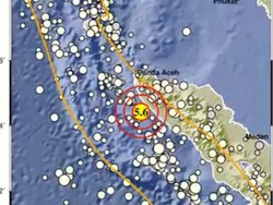 Ini Titik Pusat Gempa M 5,6 Aceh Jaya