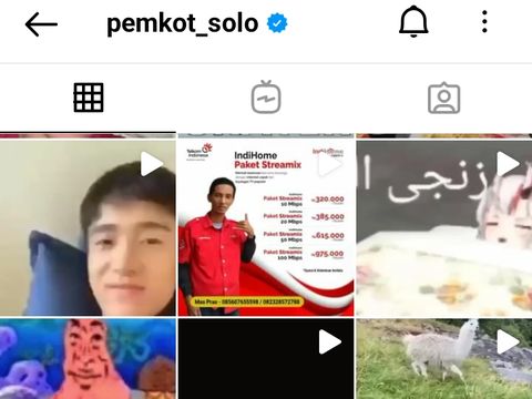 Akun Instagram Pemkot Solo @pemkot_solo diretas