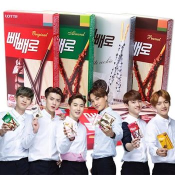 EXO sempat tampil dalam iklan camilan Pepero