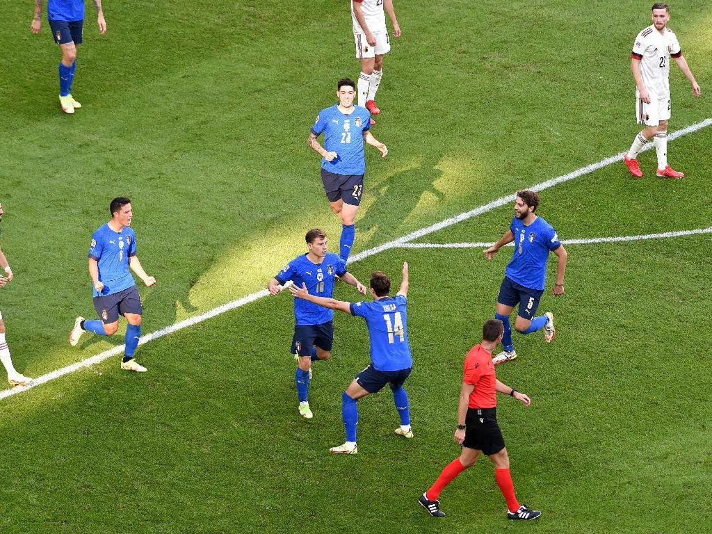 UEFA Nations League: Italia Kalahkan Belgia 2-1