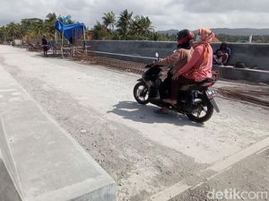 Jembatan Cikidang Hampir Rampung, Sudah Ramai Dilintasi Warga