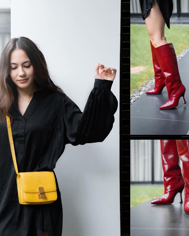 Gaya edgy Pevita Pearce