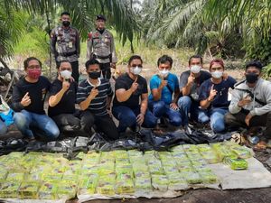 Polda Riau Tangkap 7 Orang Jaringan Narkoba di Dumai, 87 Kg Sabu Disita